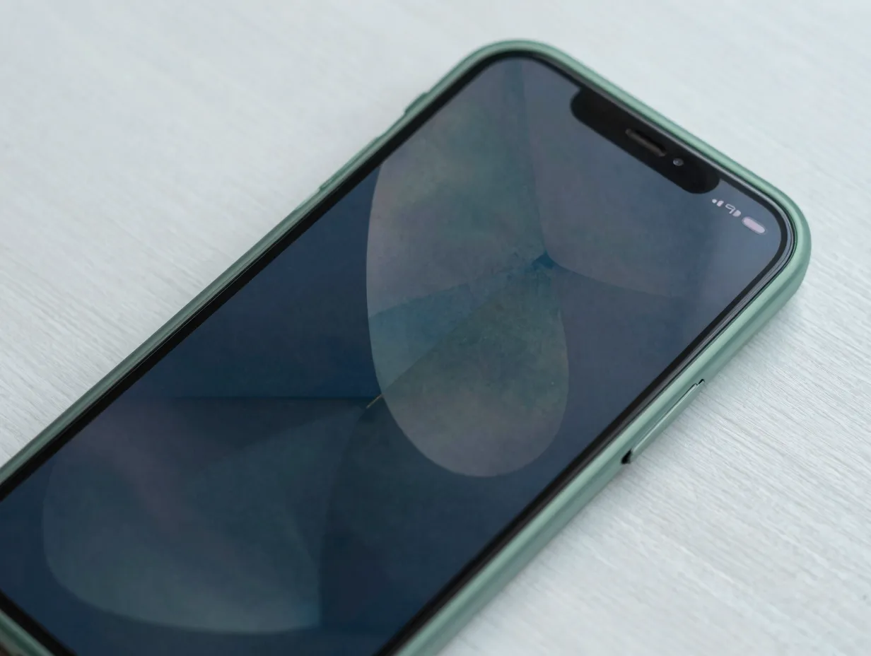 Translucent tinted case and subtle pattern wallpaper