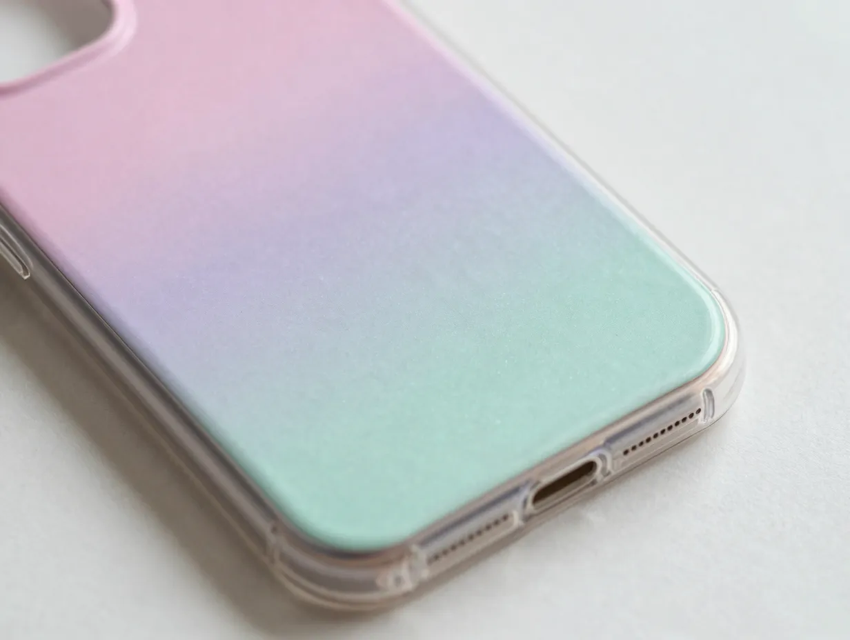 Pastel gradient with glitter overlay