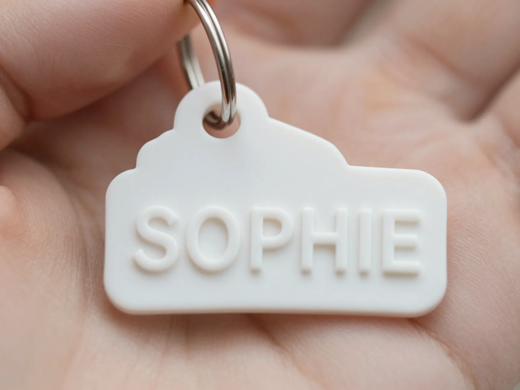 Name keychains tags and small keepsakes