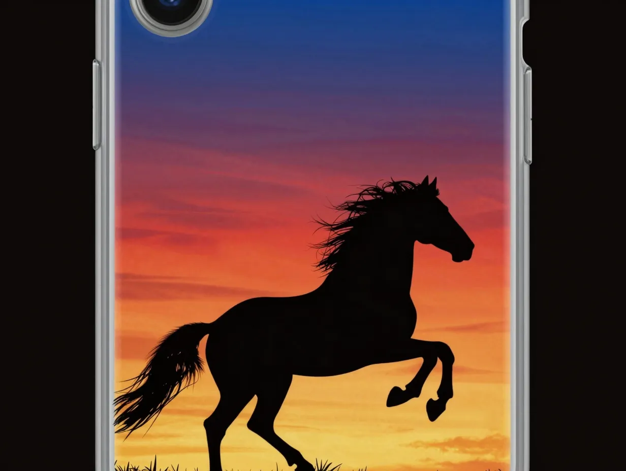 Silhouette sunset scene