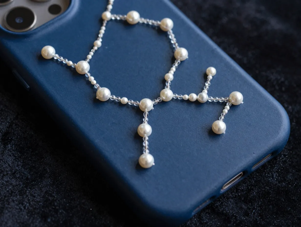 Mixed media cases with beads and pearls