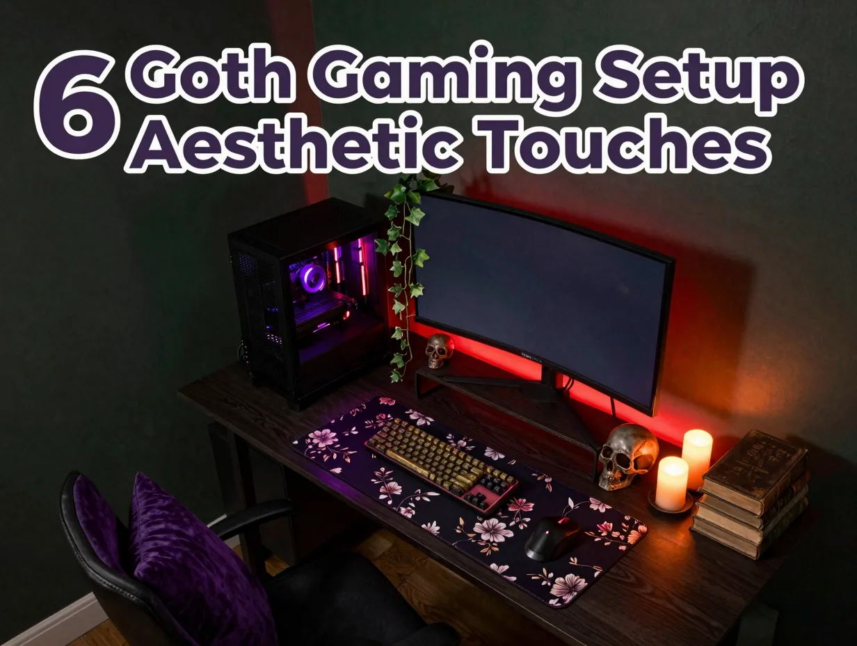 6 goth gaming setup aesthetic touches