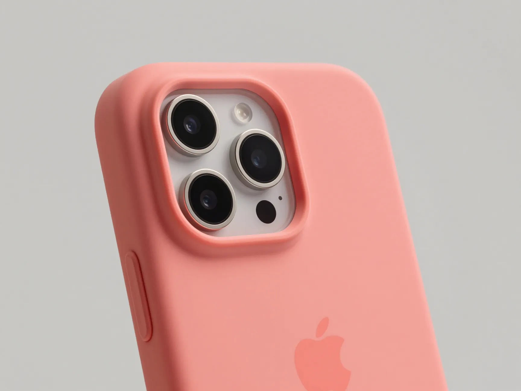 Apple silicone case in bright guava