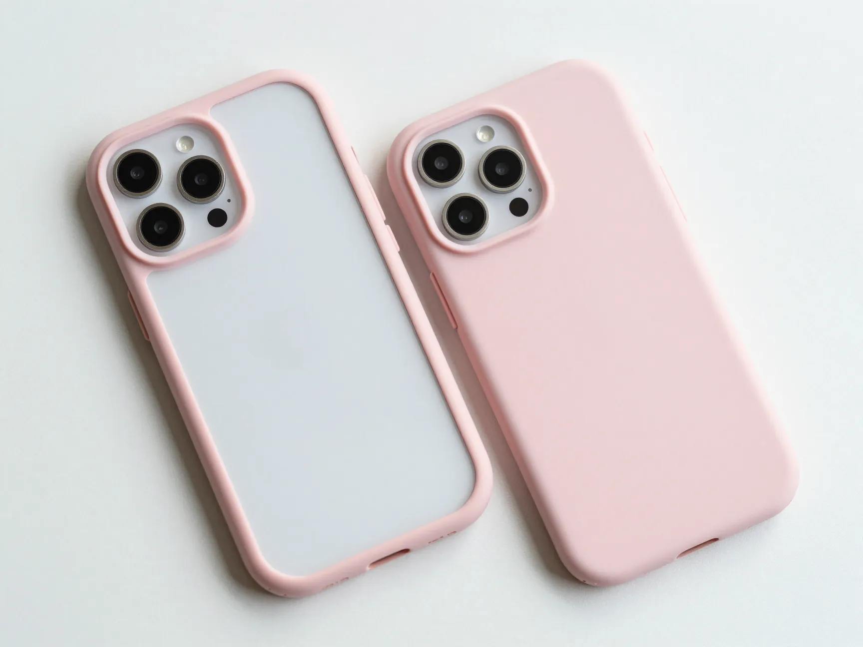 Apple silicone case in soft pink for iphone 17e