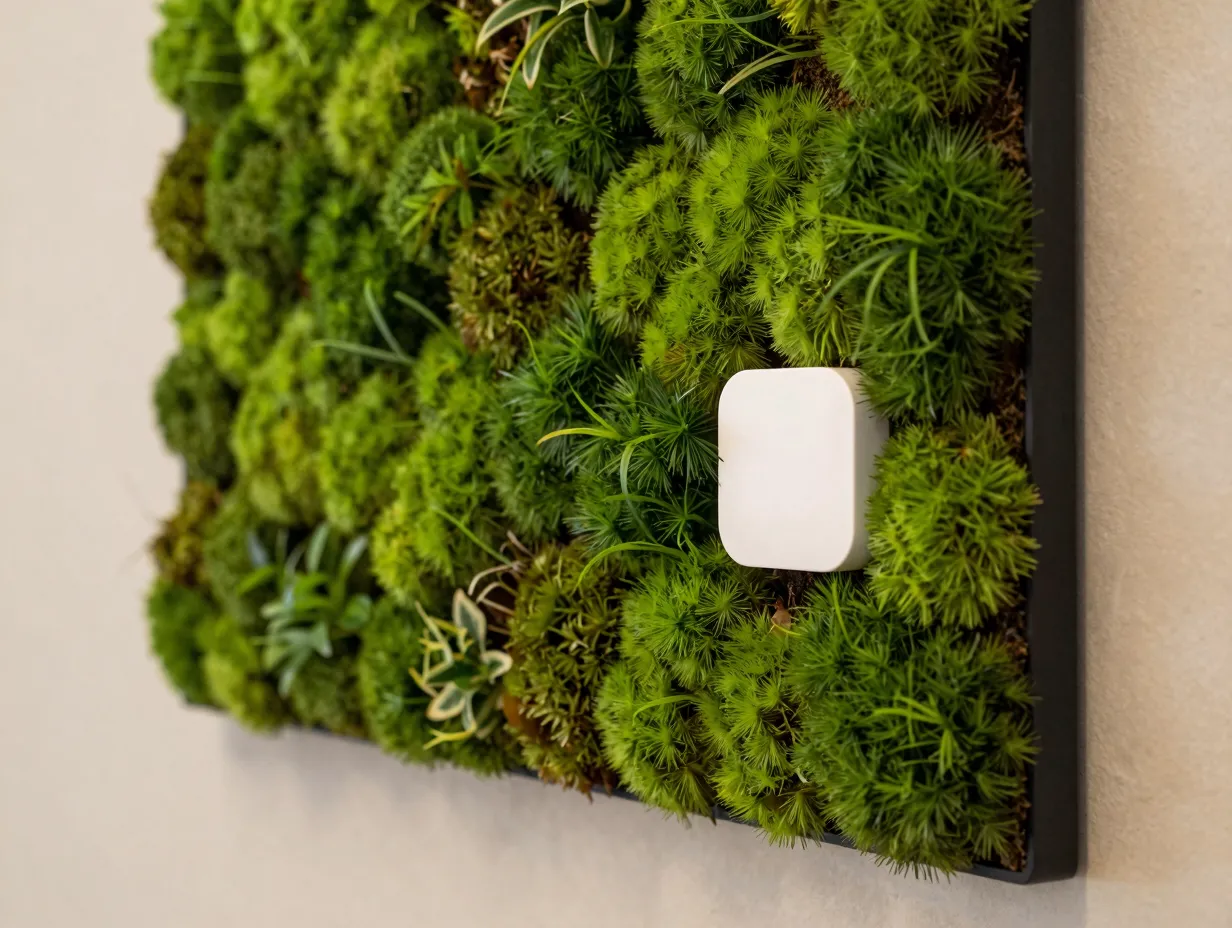 Biophilic technology embedding wellness sensors into living spaces