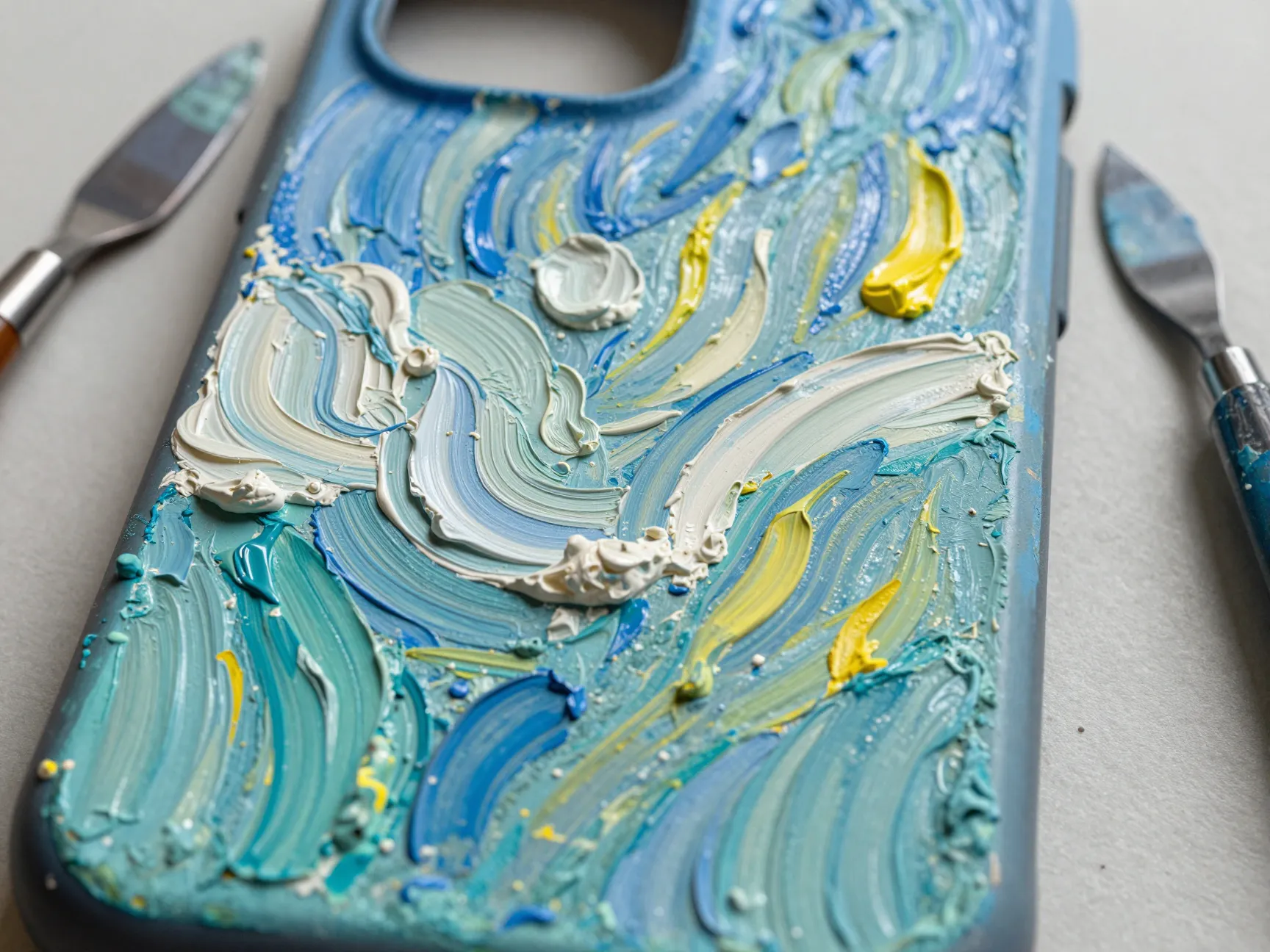 Van gogh inspired abstract painting