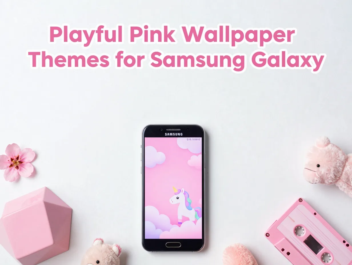 Playful pink wallpaper themes for samsung galaxy