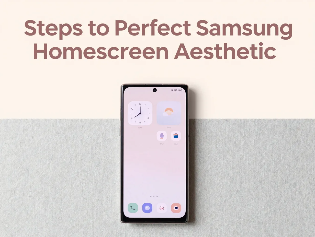 Steps to perfect samsung homescreen aesthetic