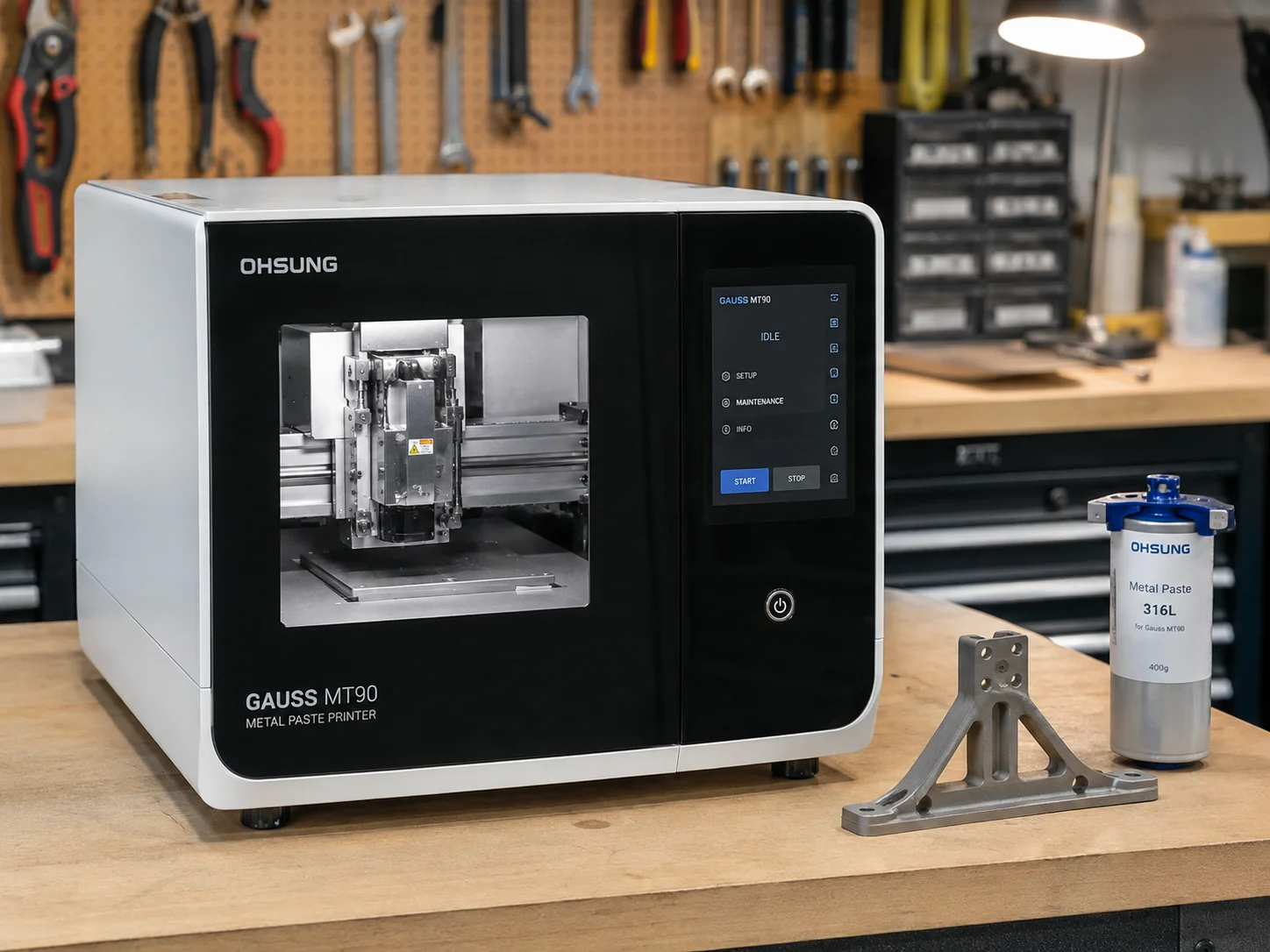 Ohsung gauss mt90 compact metal paste printing for desktops