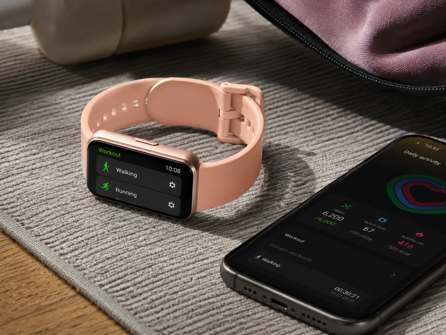 Samsung galaxy fit3 pink gold