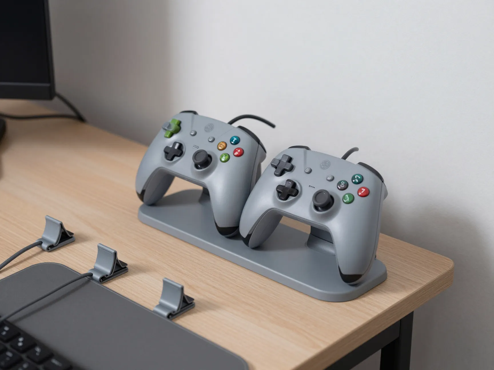 3d printed cable organizer and controller stand set