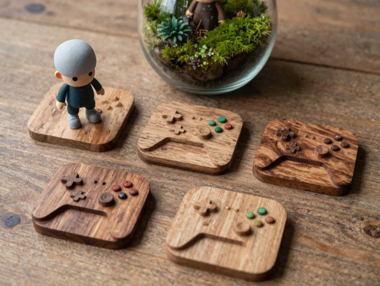 Eco friendly desk decor made from recycled or biodegradable materials