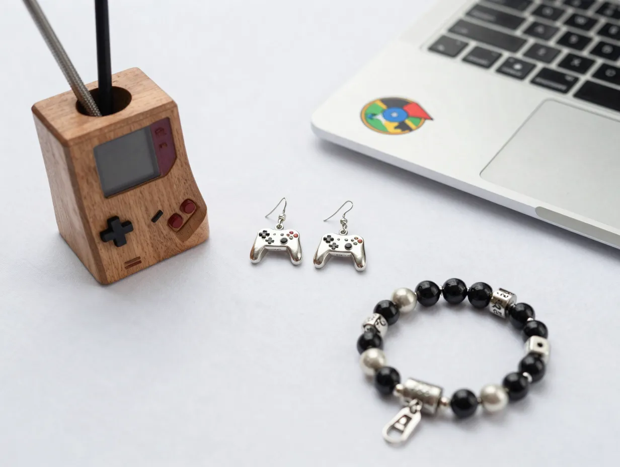 Personalized desk accessories and small wearable keepsakes