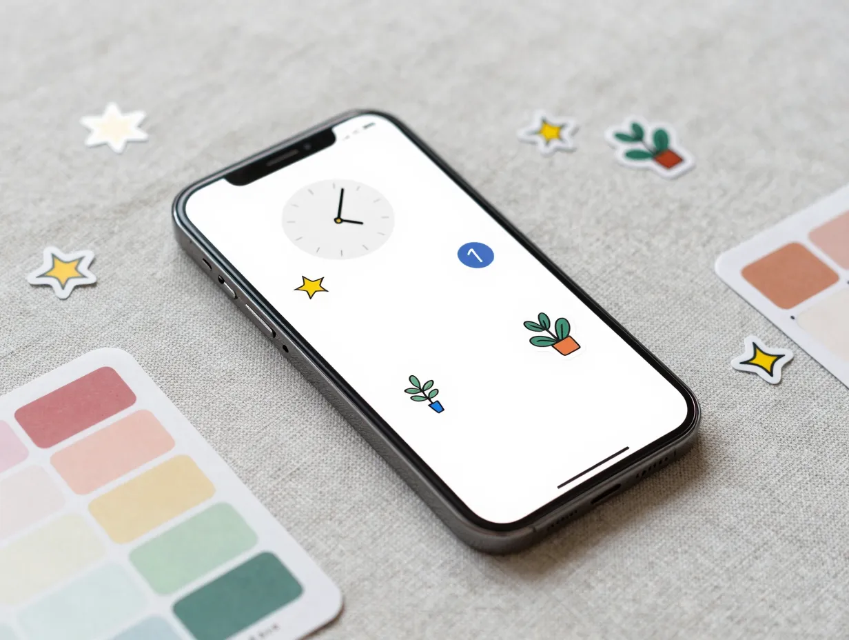 8 use diy home screen for free form icon and sticker placement