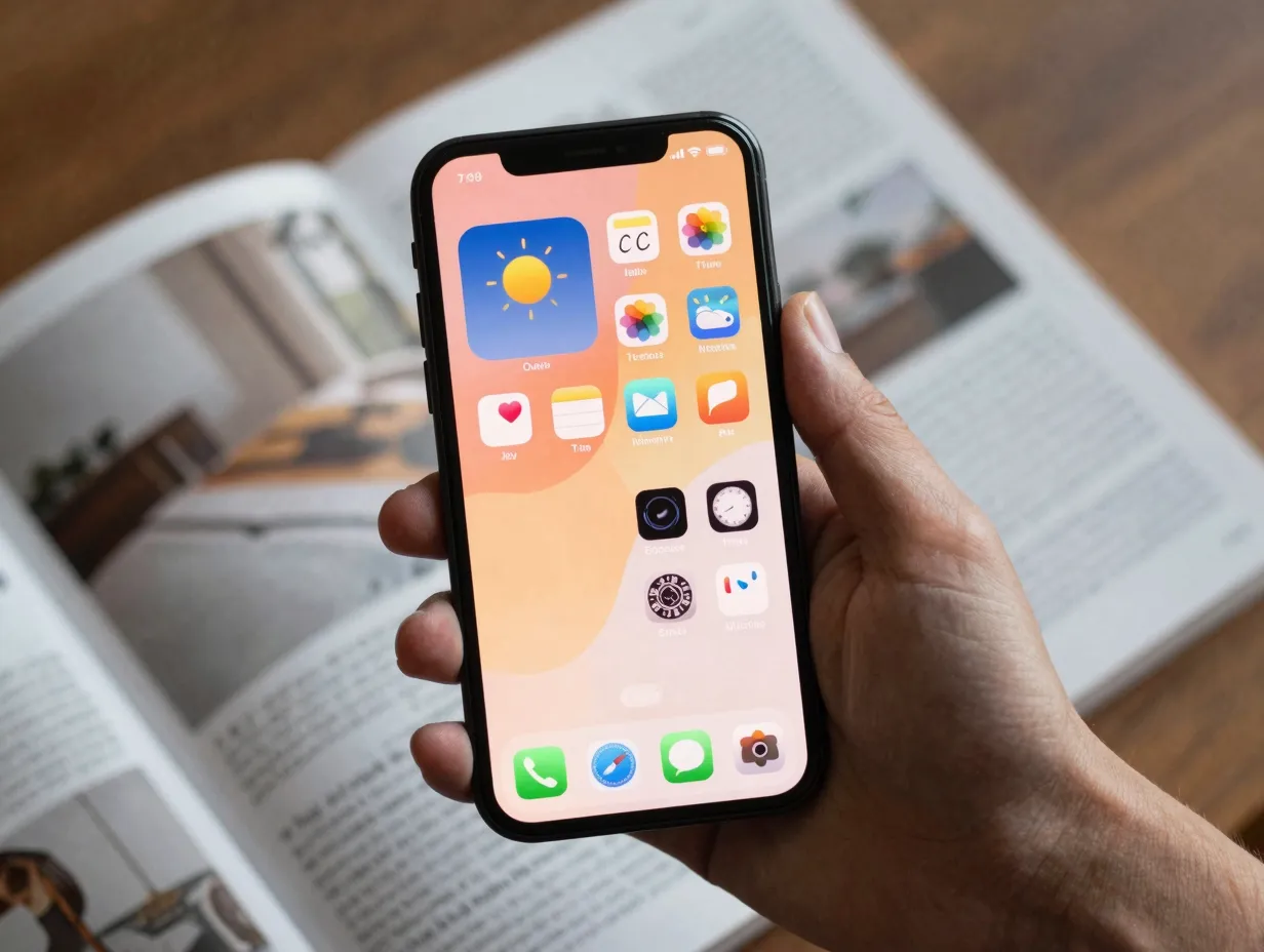 Coordinate icons with widgets for a cohesive magazine style home screen