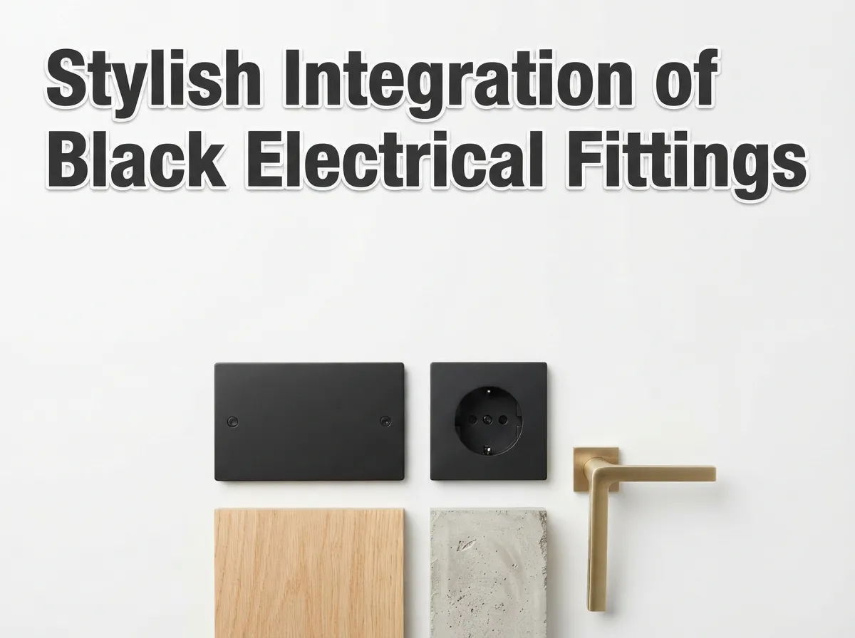Stylish integration of black electrical fittings