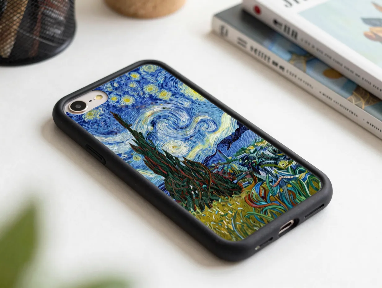 Cover it up printed glass art case