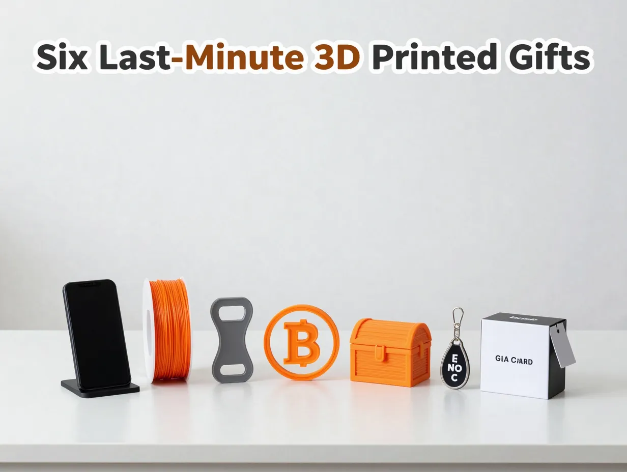 Six last minute 3d printed gifts