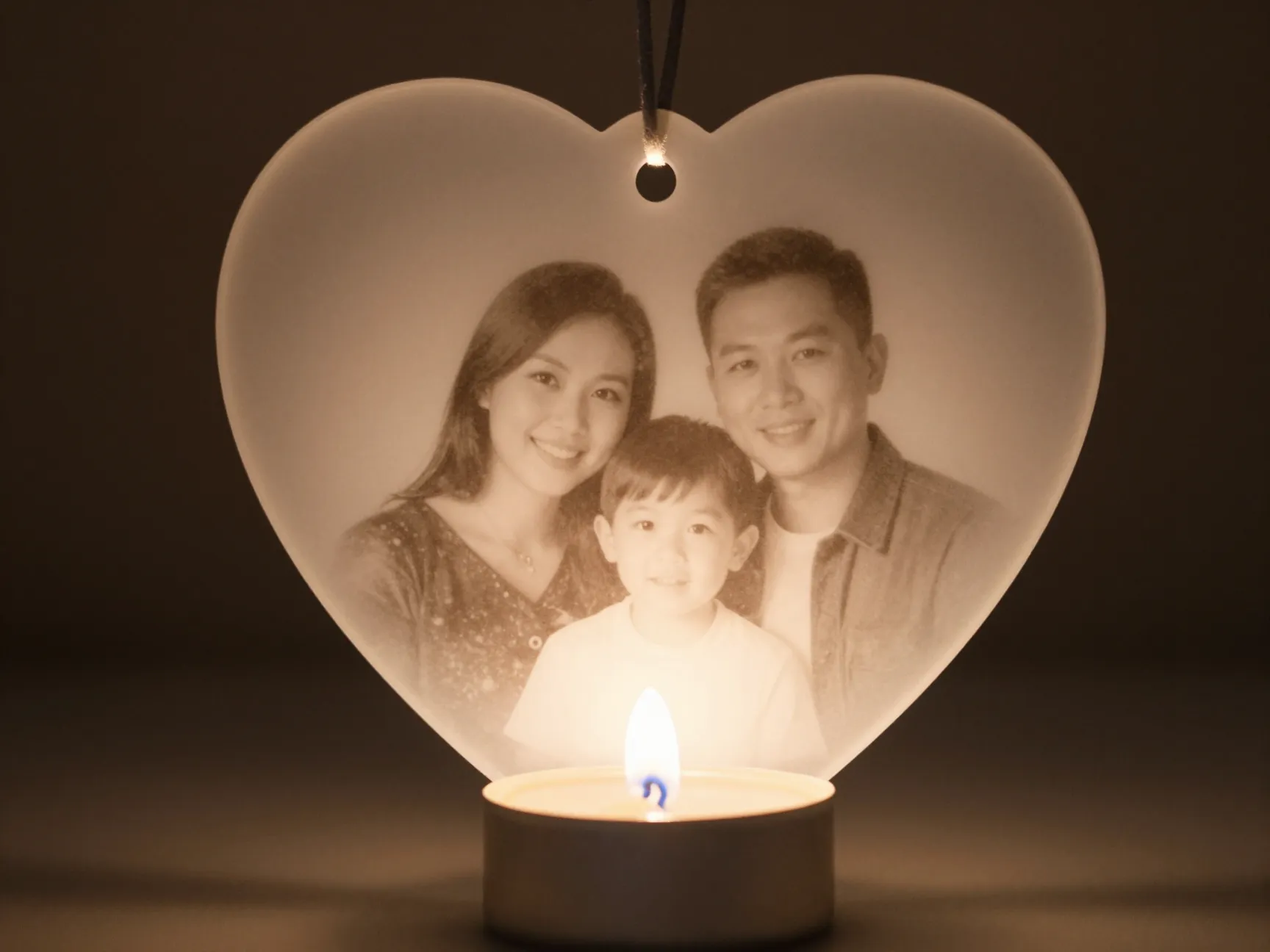 Photo lithophane ornament or nightlight