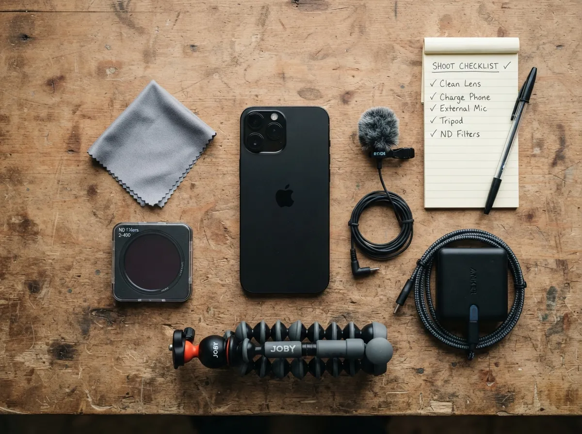 Apply the 6 pro tips for shooting professional mobile phone video through smart pre shoot preparation