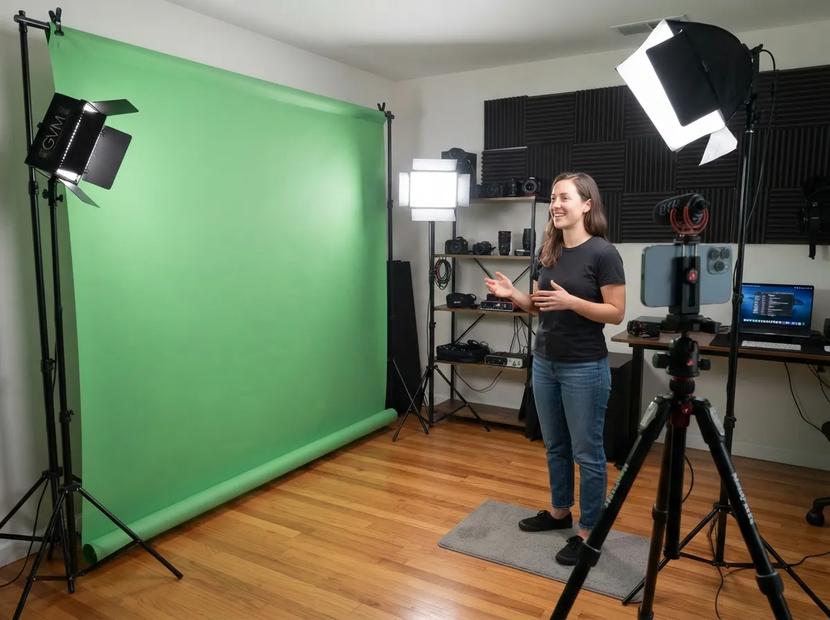 1 build a lighting setup that treats the screen and subject separately