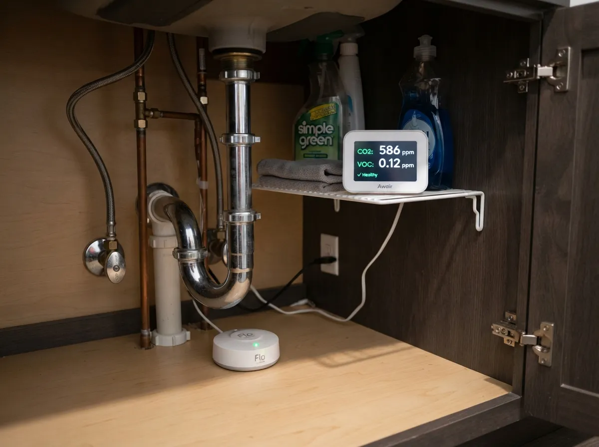 Smart water leak and air quality sensors