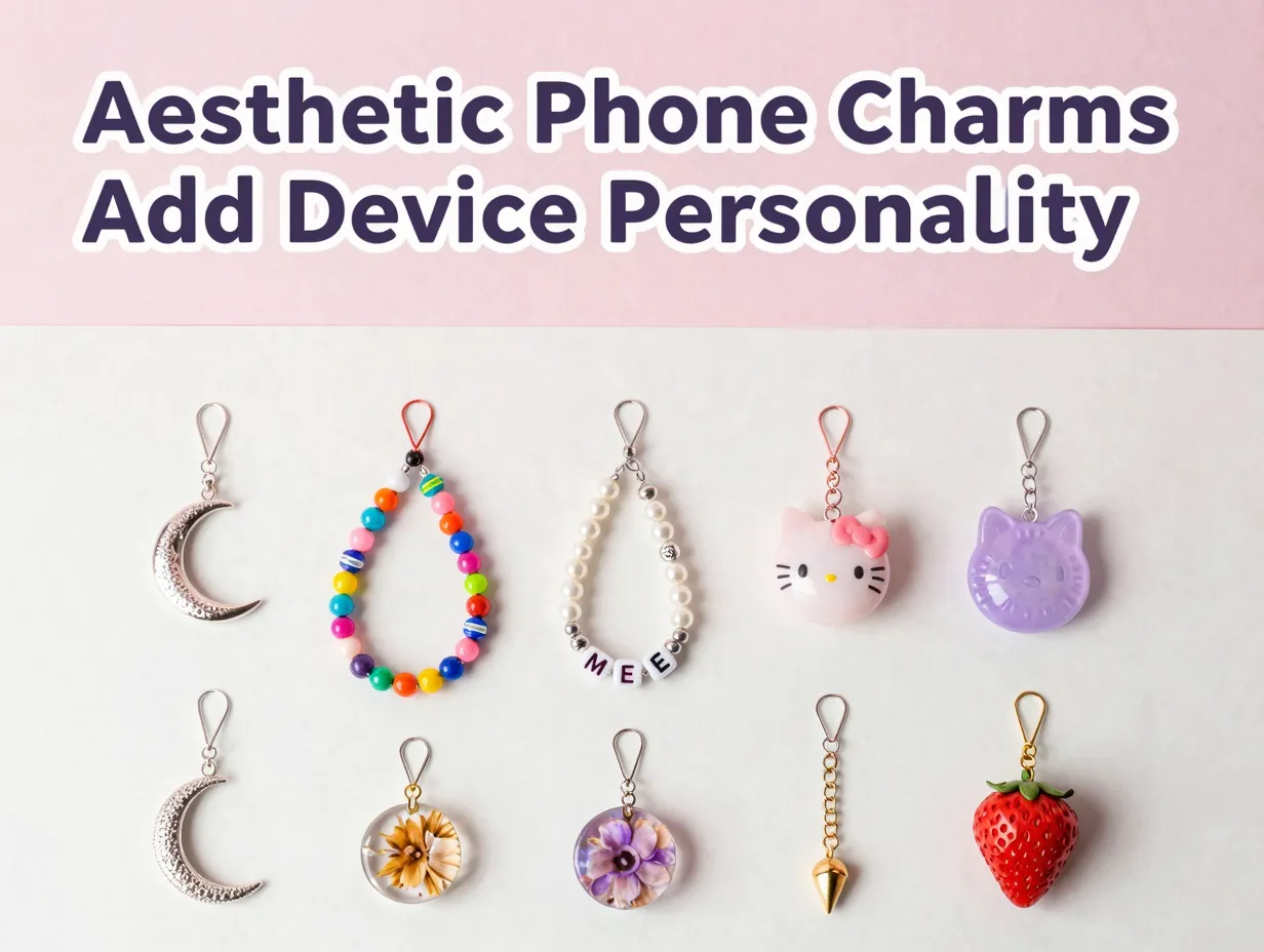 Aesthetic phone charms add device personality