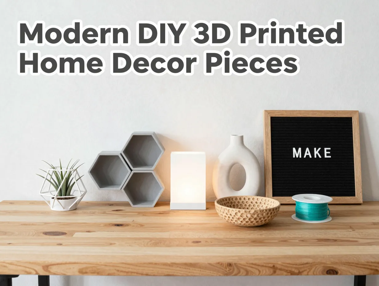 Modern diy 3d printed home decor pieces
