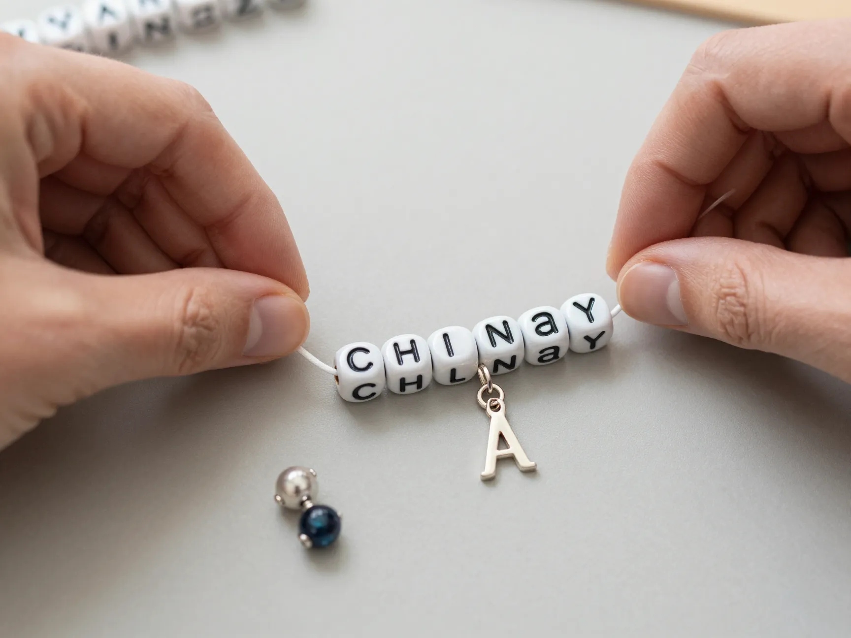 Personalized name and initial charms