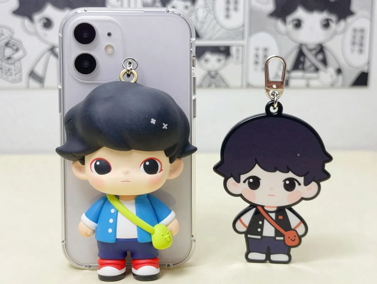 Kawaii and anime character charms