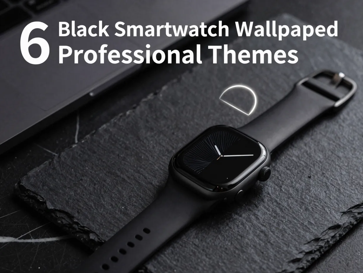 6 black smartwatch wallpaper professional themes