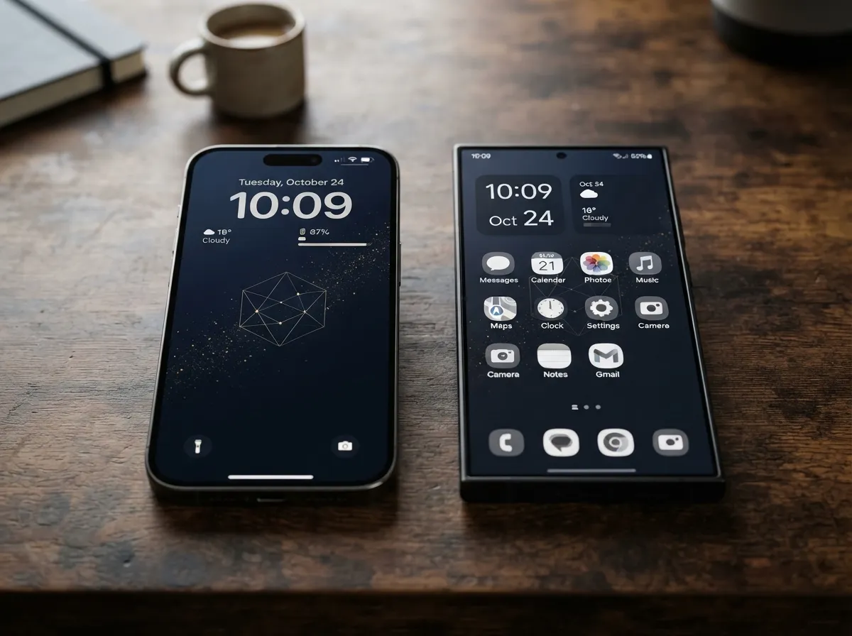 2 choose wallpapers that anchor the entire setup