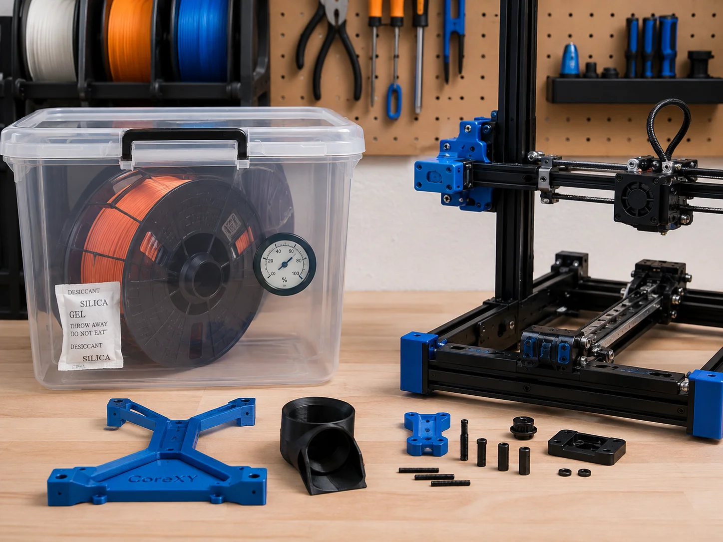 Filament dry box or printer upgrade part