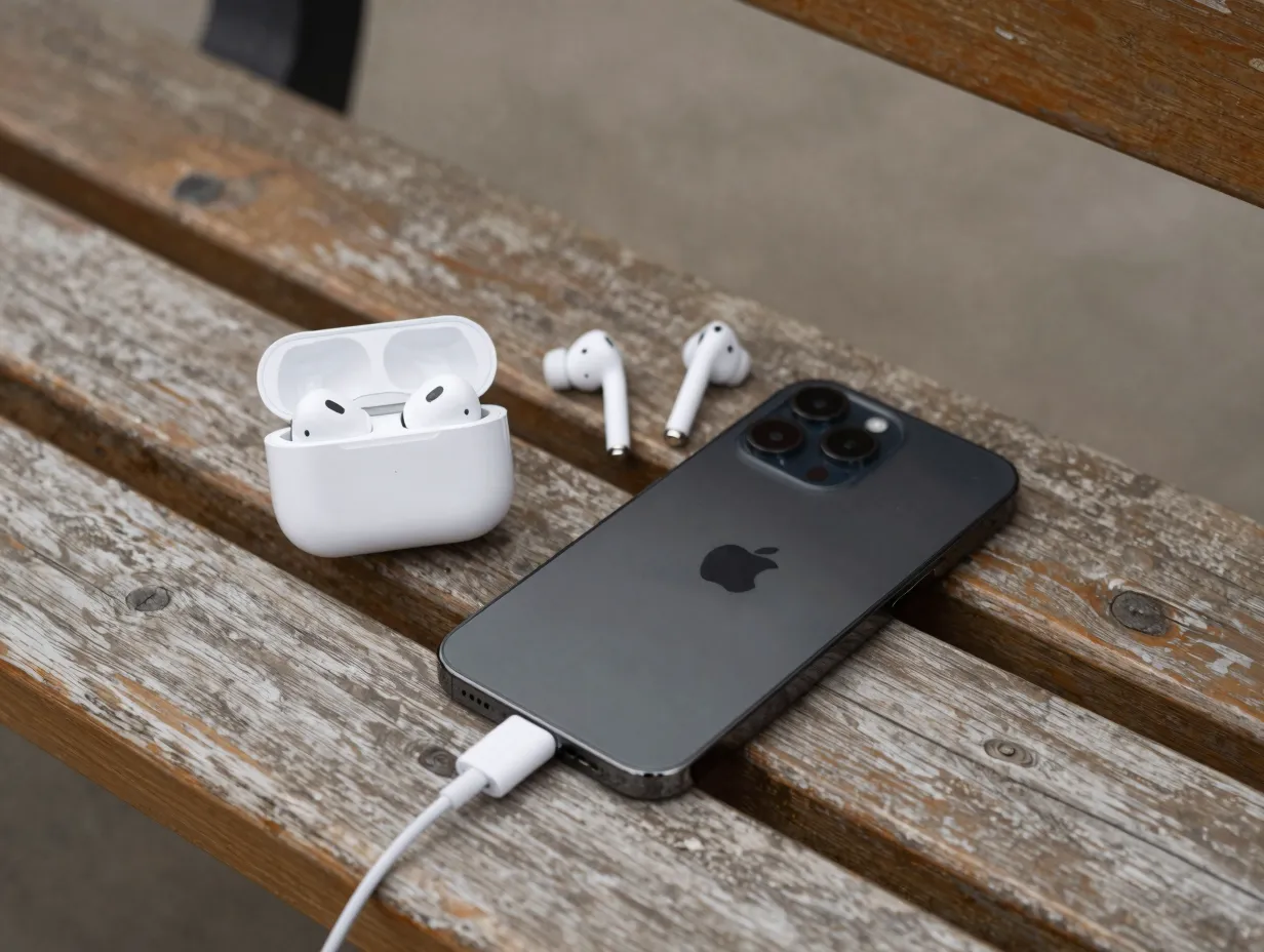 Bluetooth earbuds or lightning audio adapter