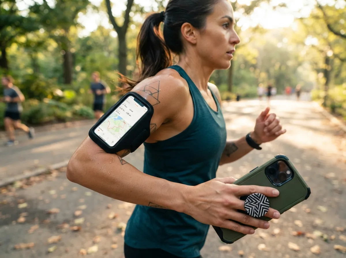Phone grip lanyard or fitness armband