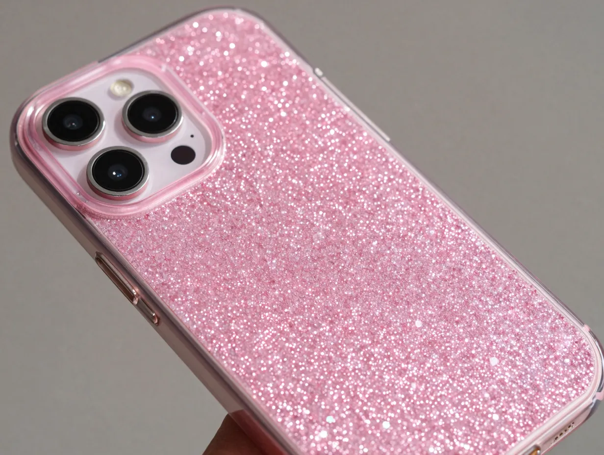 Ztofera sparkly clear glitter case