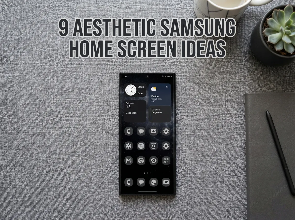 9 aesthetic samsung home screen ideas