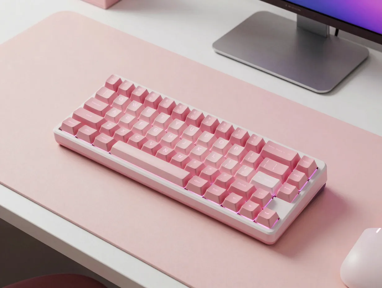 Pink mechanical keyboard