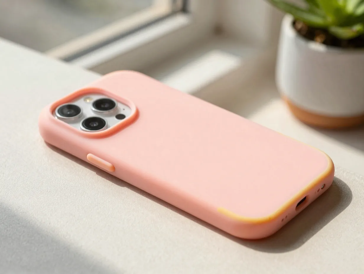 Pink lemon hybrid silicone pc case
