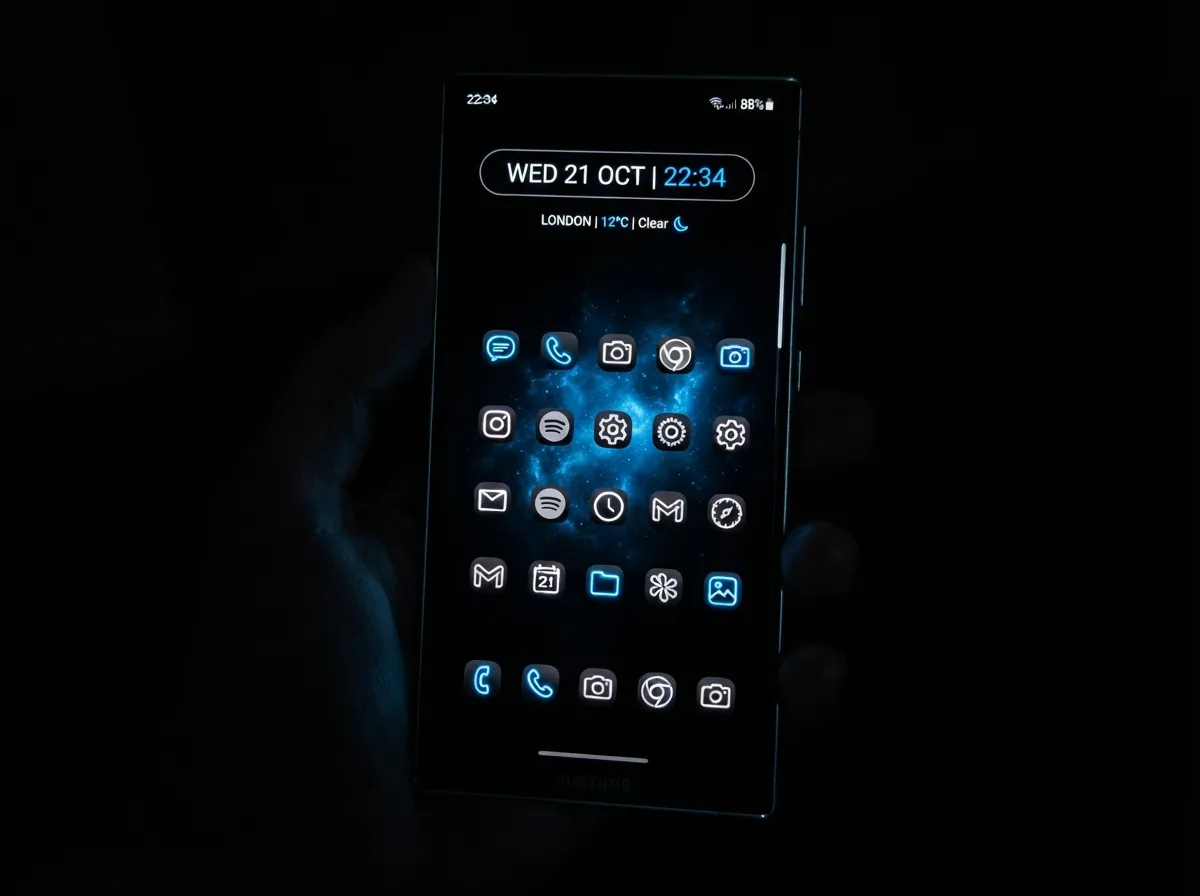 The dark mode cinematic layout