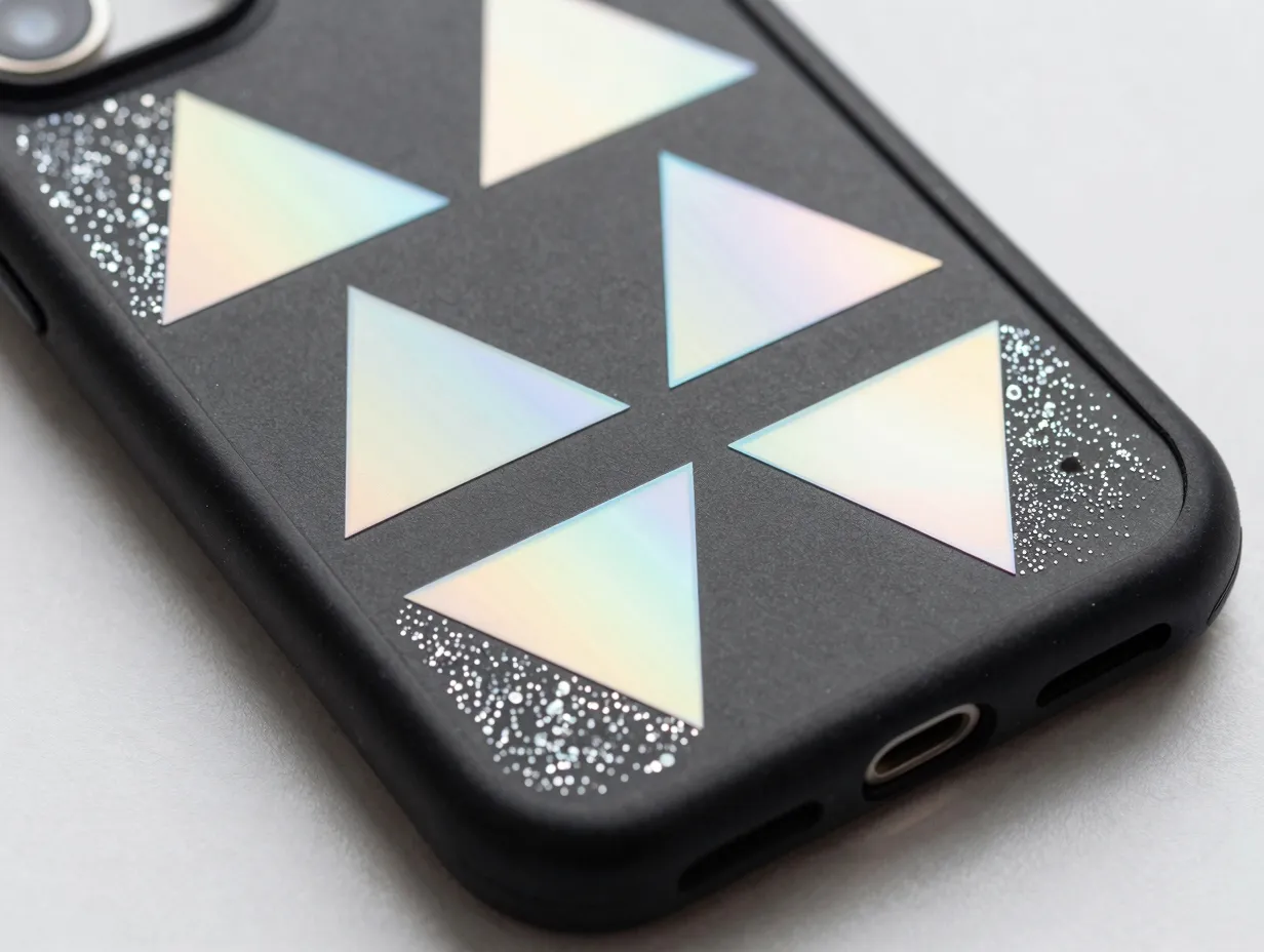 Glitter holographic and mixed media finishes