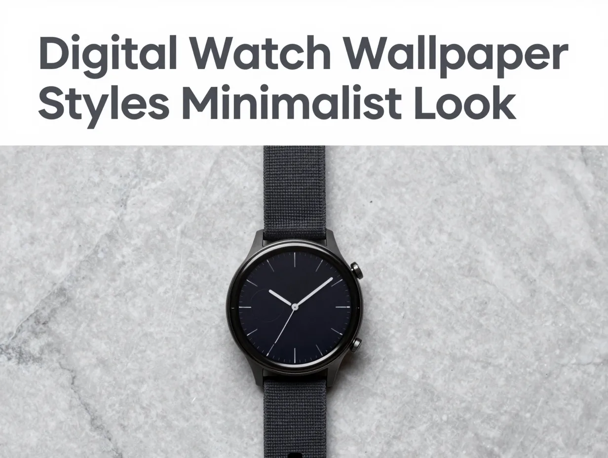 Digital watch wallpaper styles minimalist look
