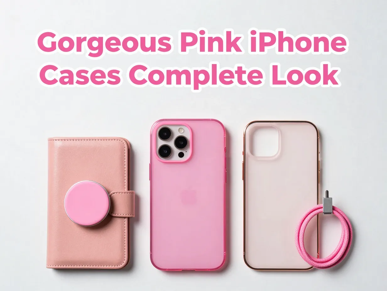 Gorgeous pink iphone cases complete look