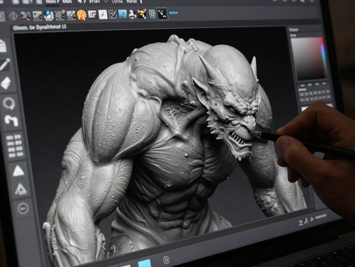 Zbrush for high fidelity digital sculpting