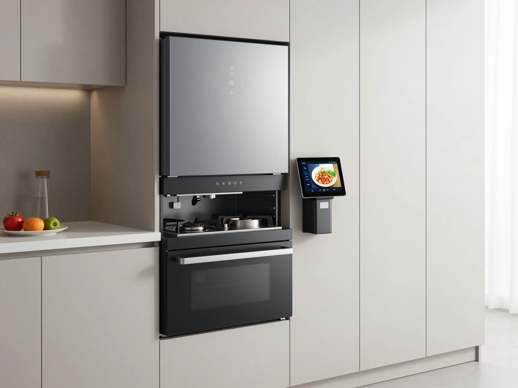 Integrated cook and store robotic systems