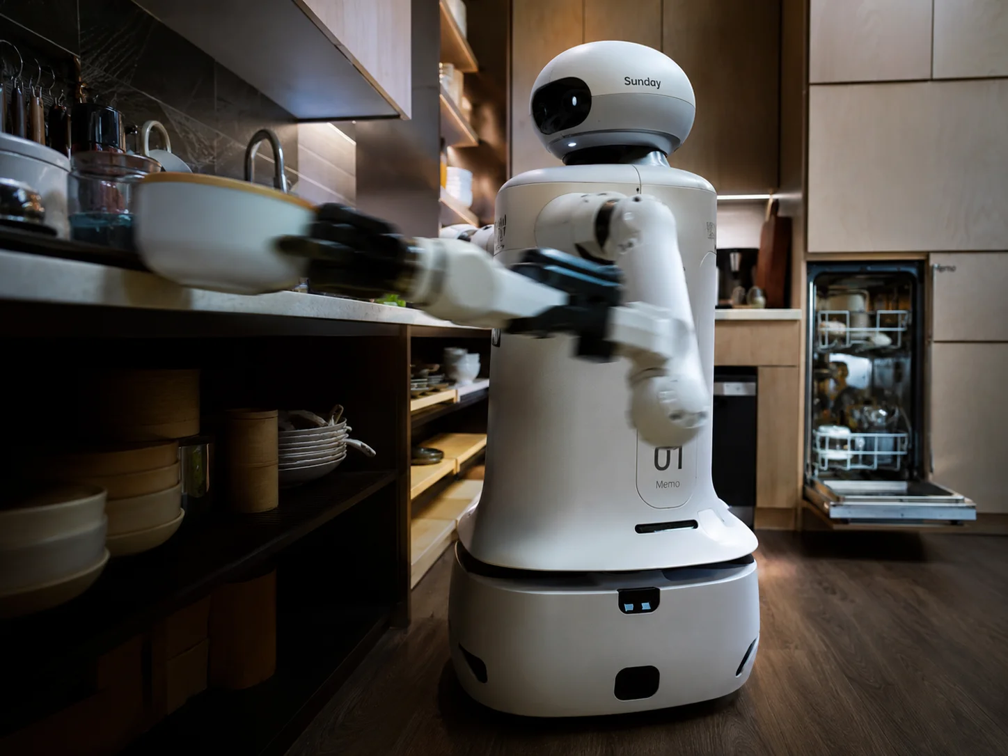 Ai household robots as mobile storage automation