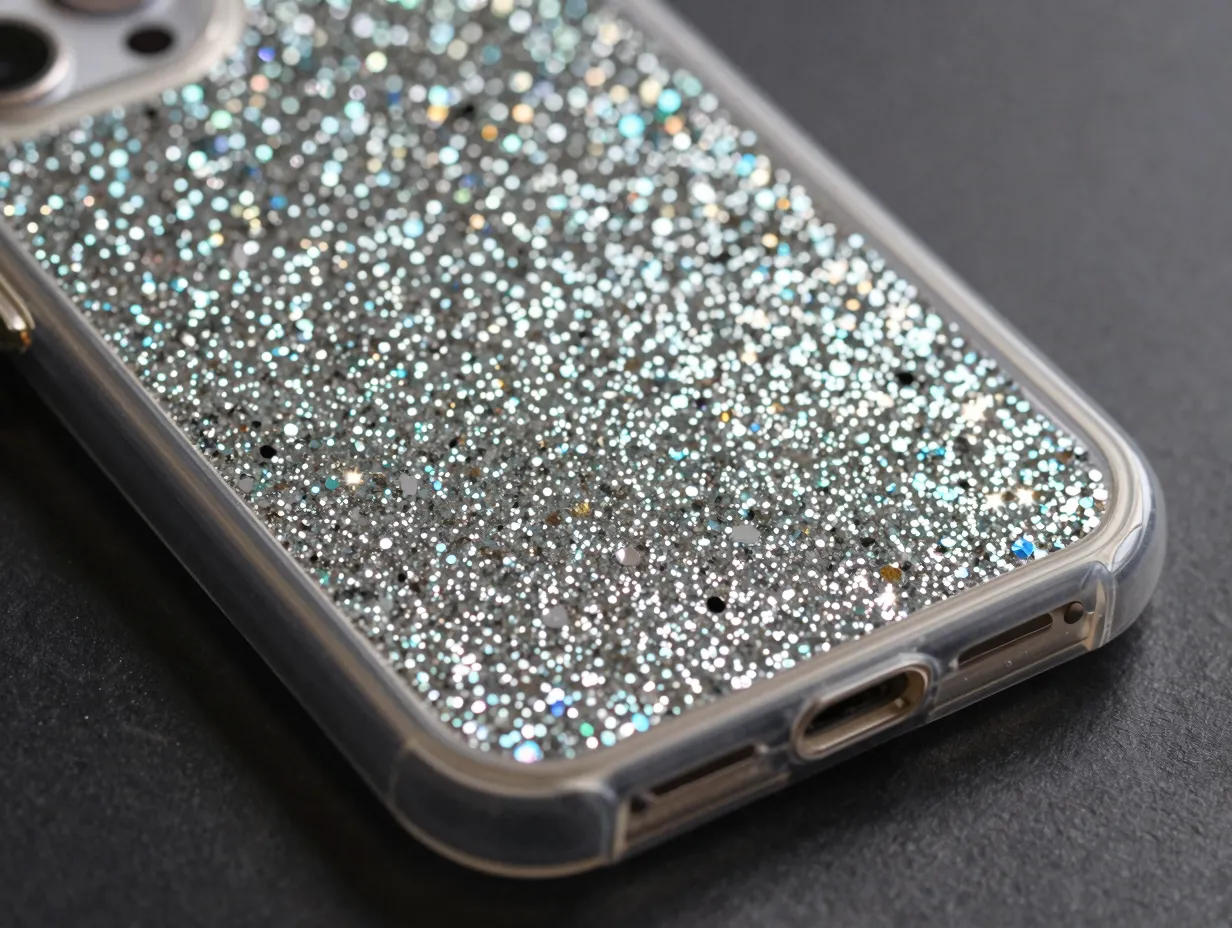 Glitter and holographic effect case