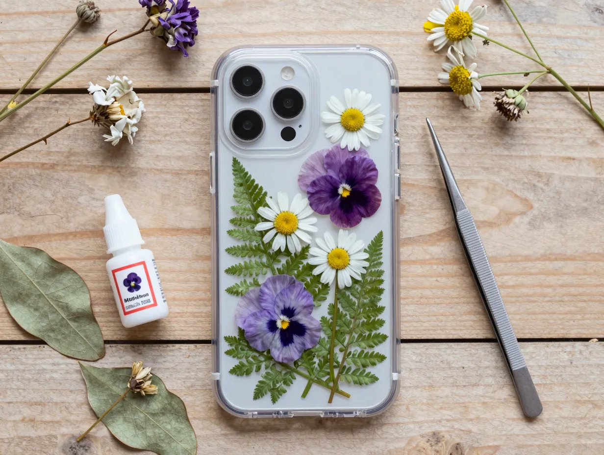Pressed flower case