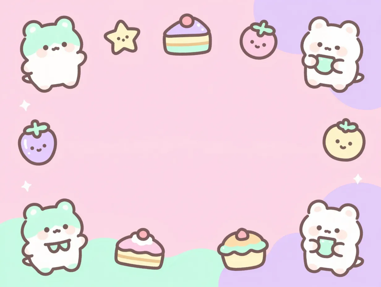 Pastel kawaii and cute illustrations