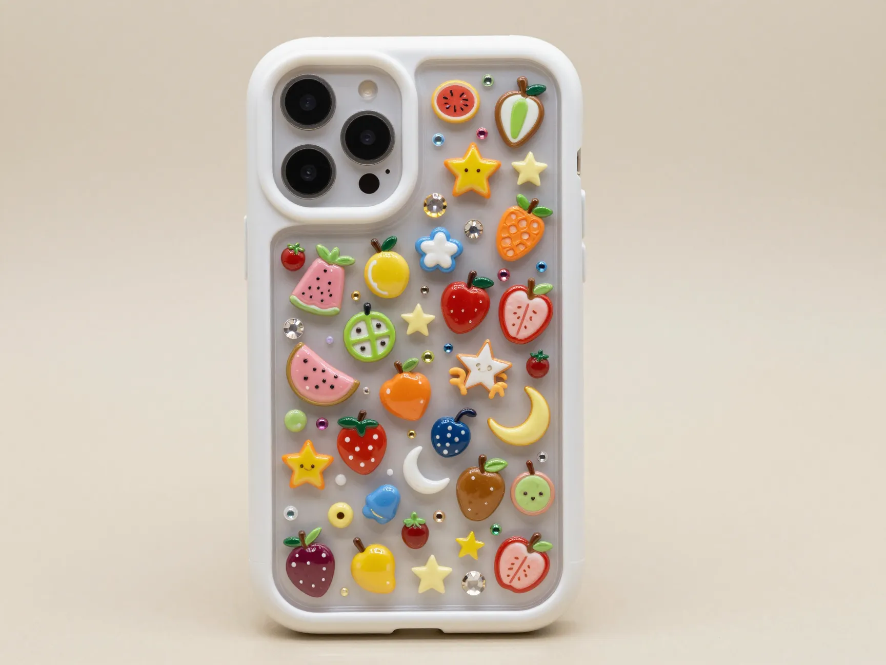 Resin and charm cluttercore case